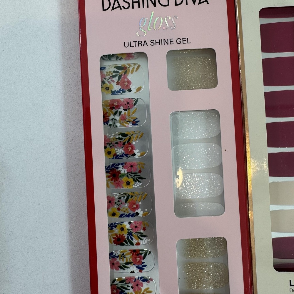 Dashing Diva Gloss Pink Gel Nail Strips 32 Ct 3 Pack Berry Bloodstone Wallflower - Picture 2 of 9
